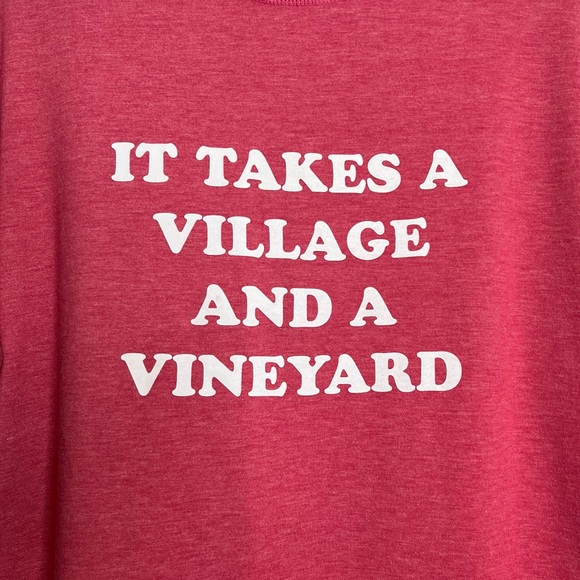 Mary Square Oversized Muted Red Graphic Sweatshirt. Size Small. - Picture 4 of 6